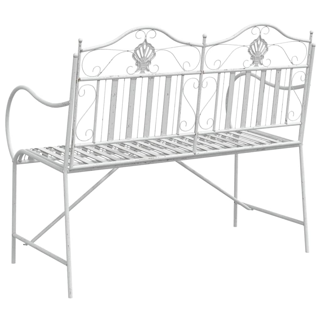 Garden Bench White 104 x 54 x 93cm Steel