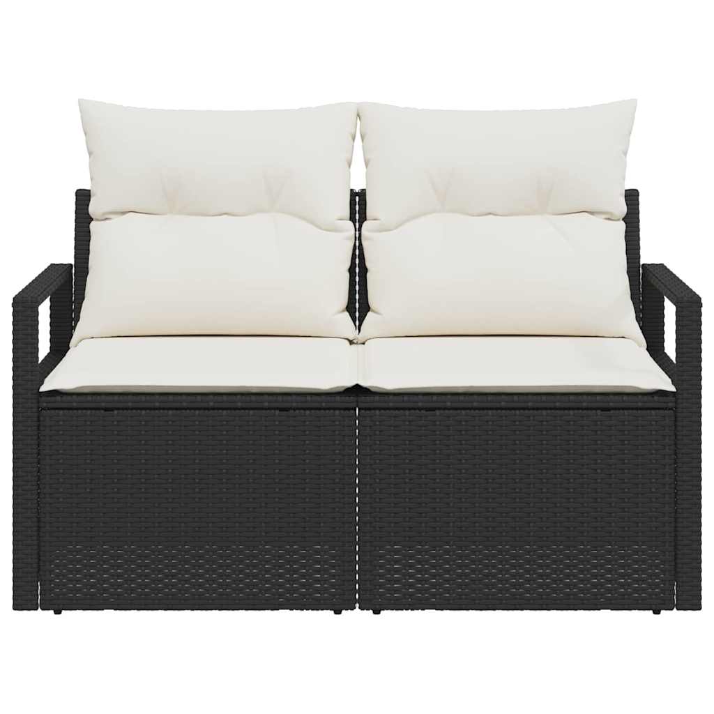 Garden Sofa Black 120 x 62 x 69cm Poly Rattan