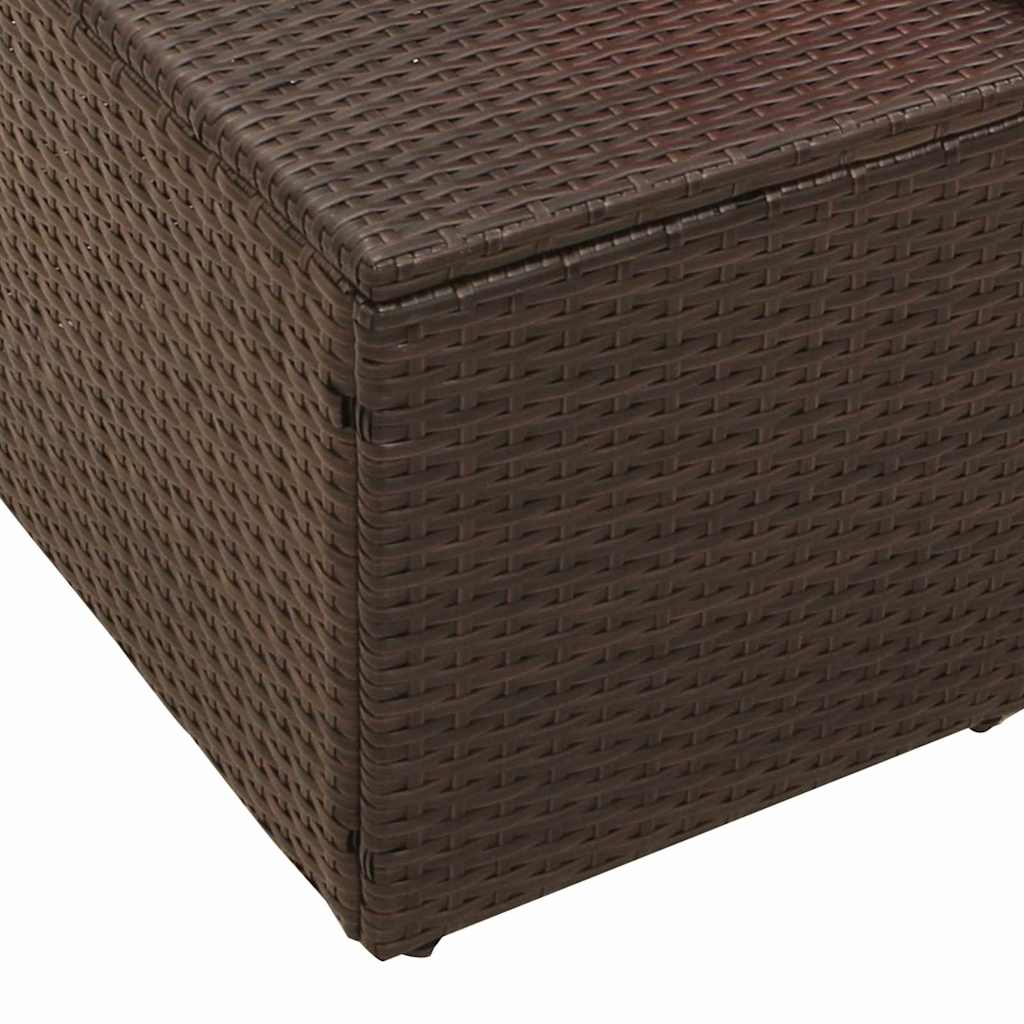 Garden Sofa with Cushion Brown 123 x 62 x 69cm Poly Rattan