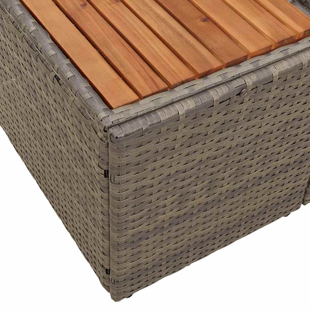 Garden Sofa Grey 184 x 62 x 85cm Poly Rattan
