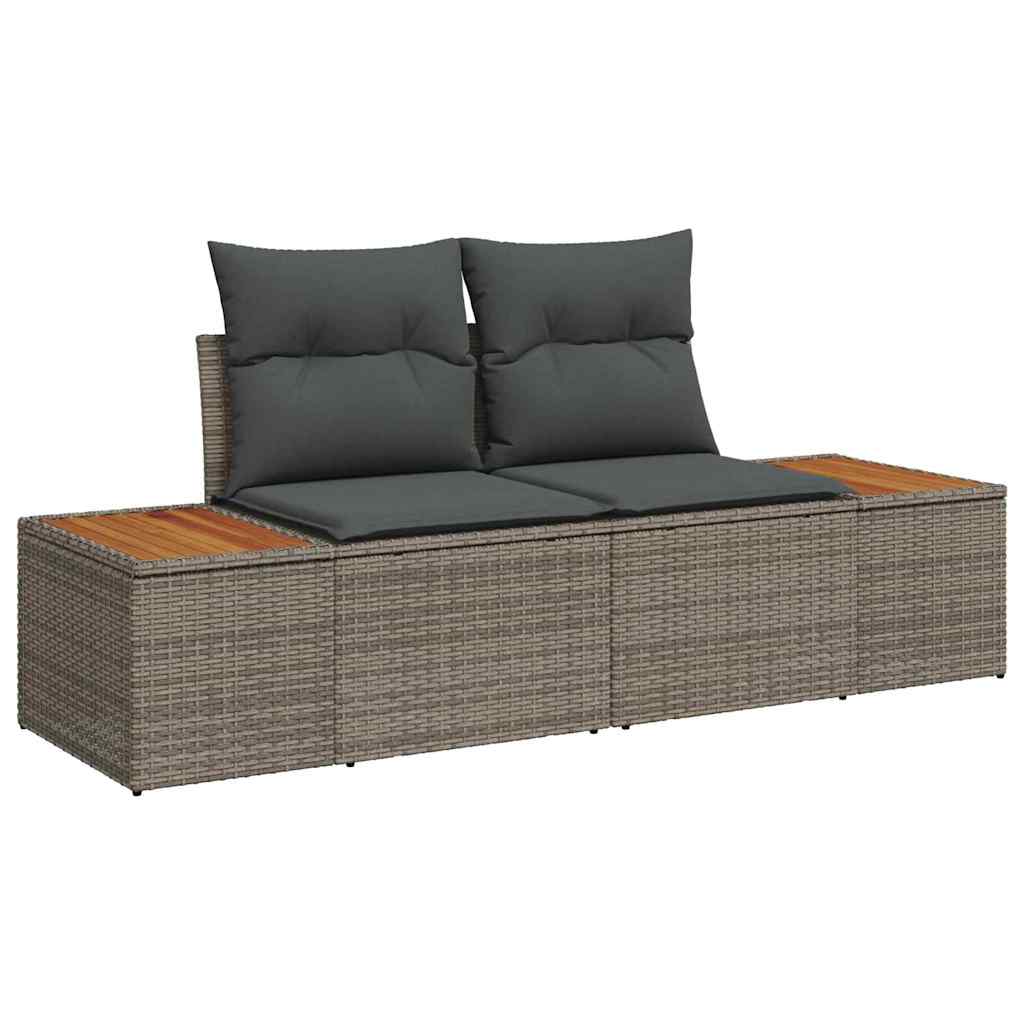 Garden Sofa Grey 184 x 62 x 85cm Poly Rattan