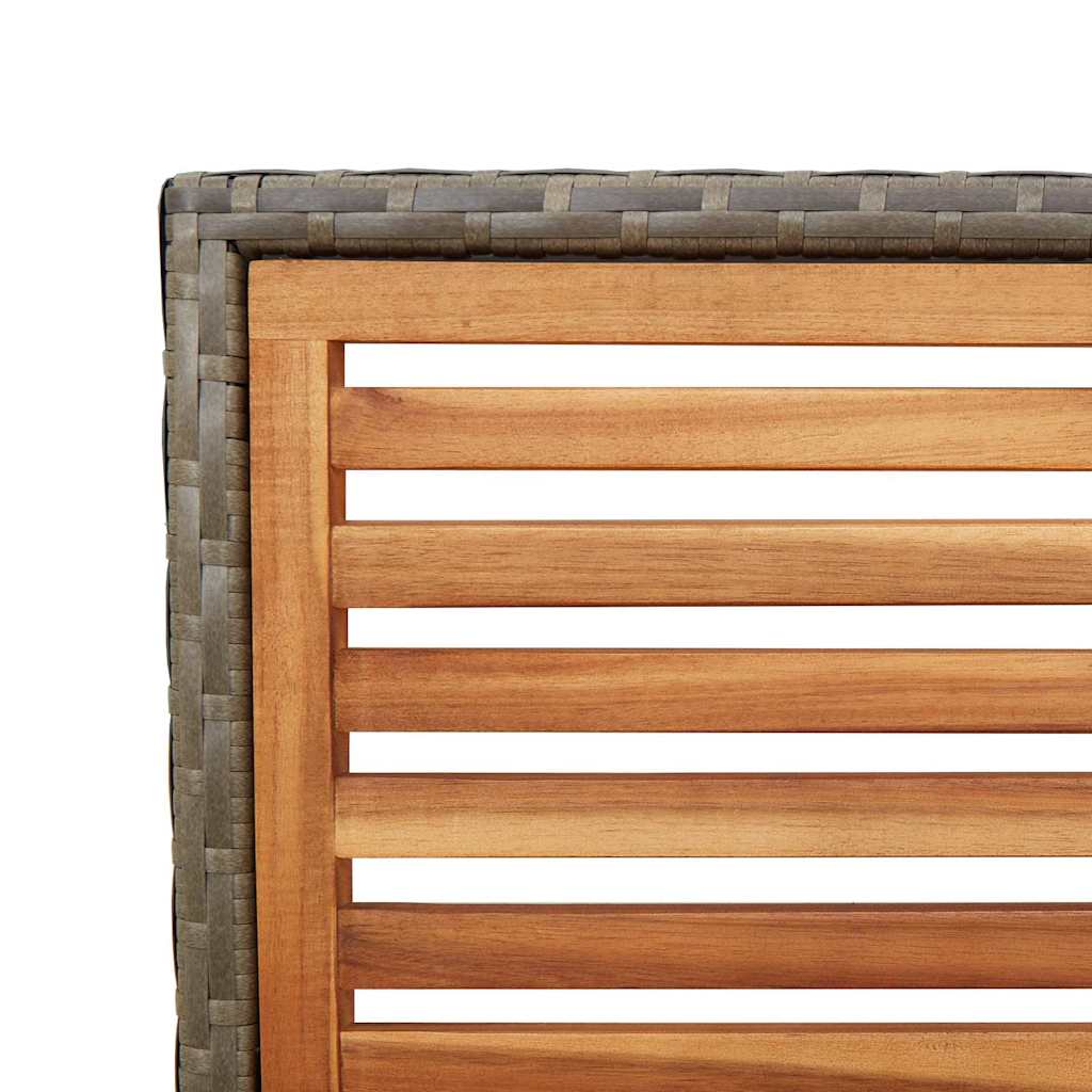 Garden Stacking Chairs 2 pcs Brown and Grey