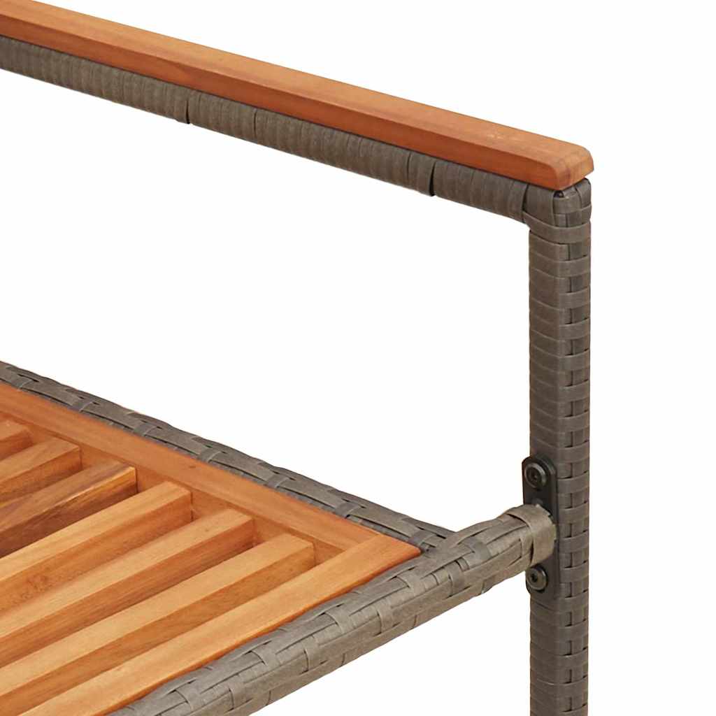 Garden Stacking Chairs 2 pcs Brown and Grey