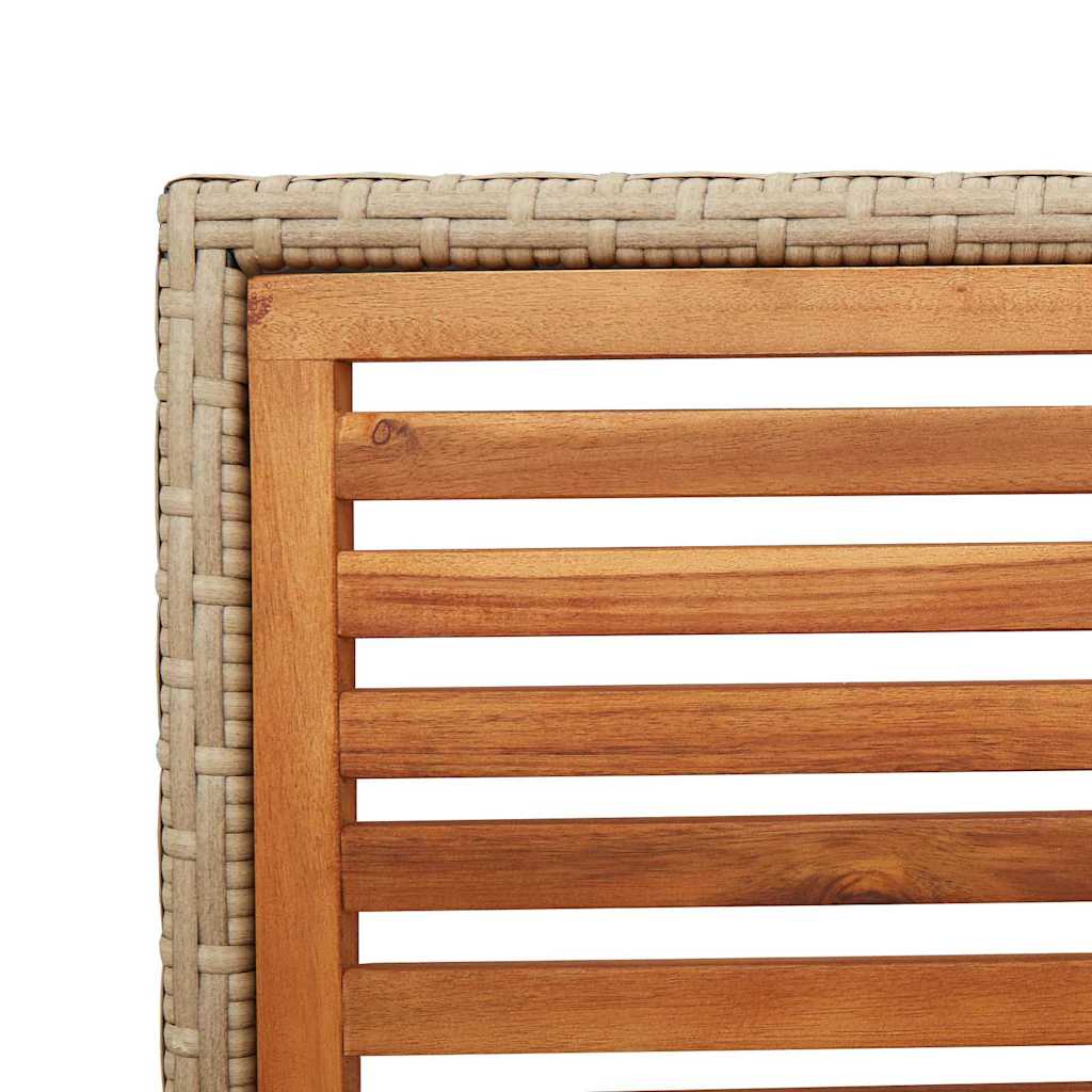 Garden Stacking Chairs 2 pcs Brown and Beige