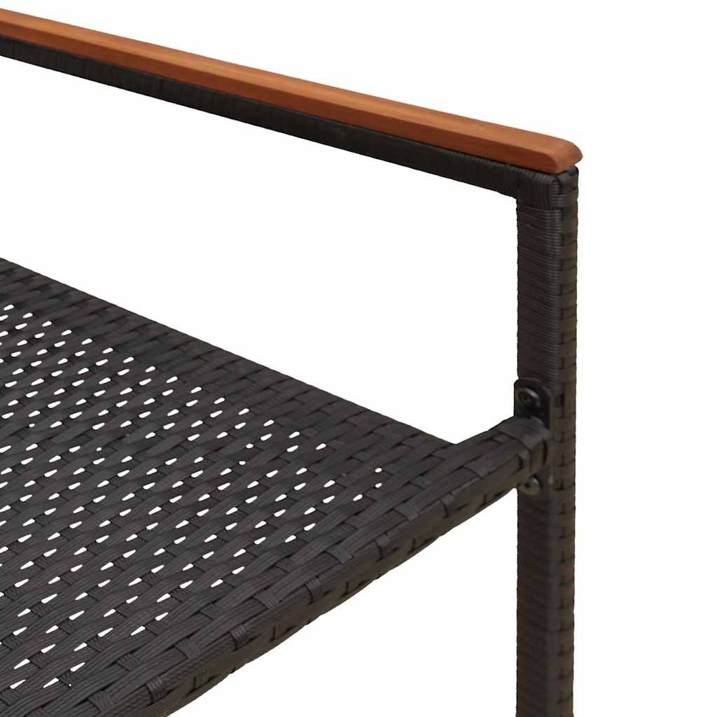 Garden Stacking Chairs 2 pcs Black and Brown