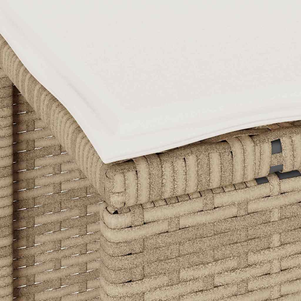 Garden Dining Set Beige Poly rattan