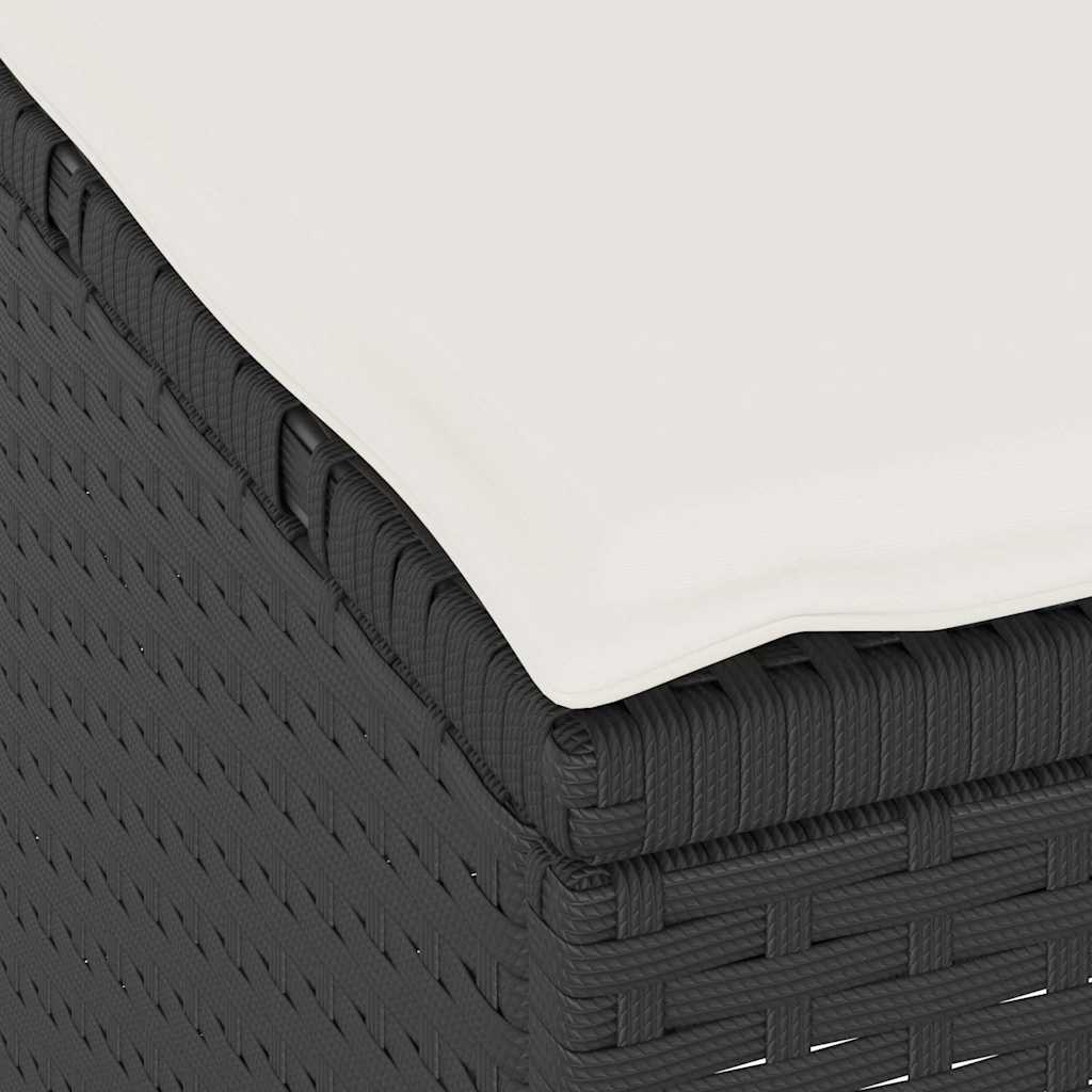 Garden Dining Set Black Poly rattan