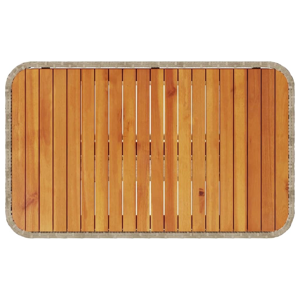 Garden Dining Set Beige Poly rattan