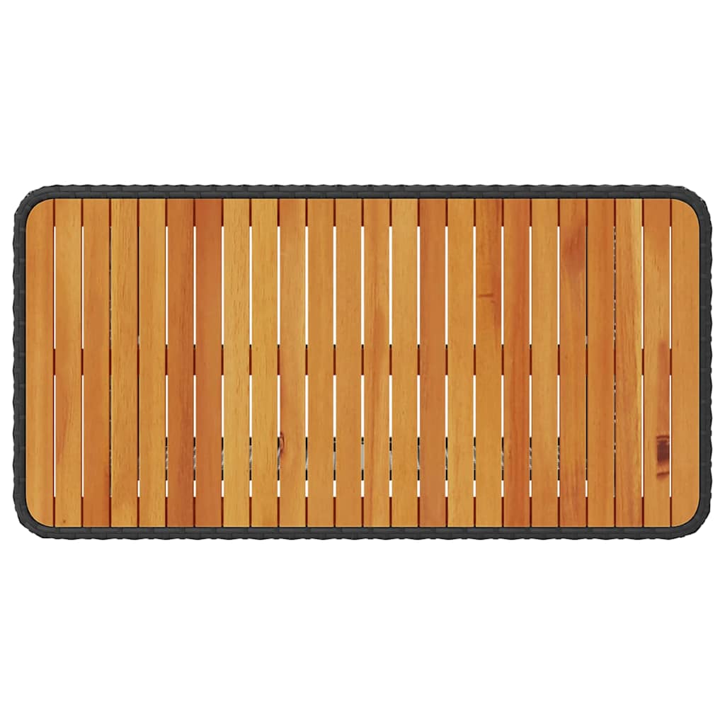 Garden Dining Set Black Poly rattan