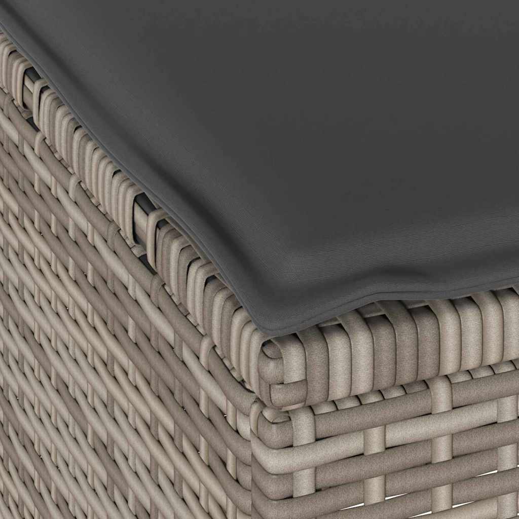 Garden Dining Set Grey Poly rattan