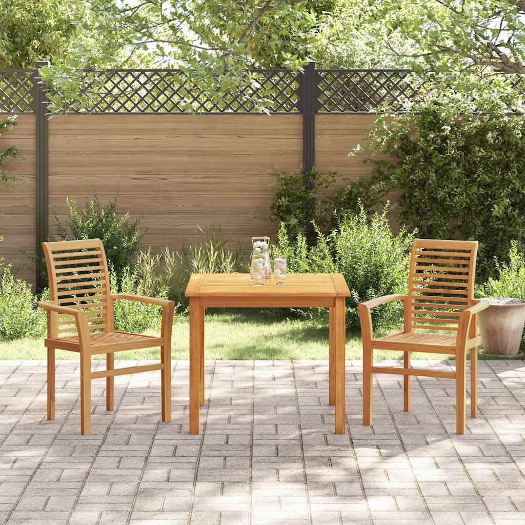 Stacking Garden Chair Brown 62.5 x 54.5 x 95.5 cm