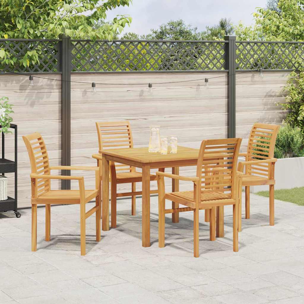 Stacking Garden Chair Brown 62.5 x 54.5 x 95.5 cm
