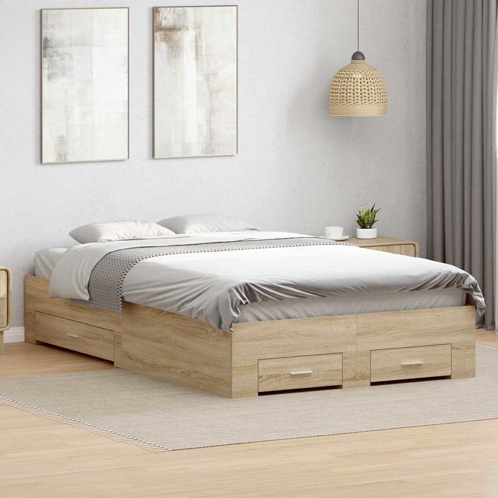 Bed Frame Brown 120 x 200 cm Engineered wood
