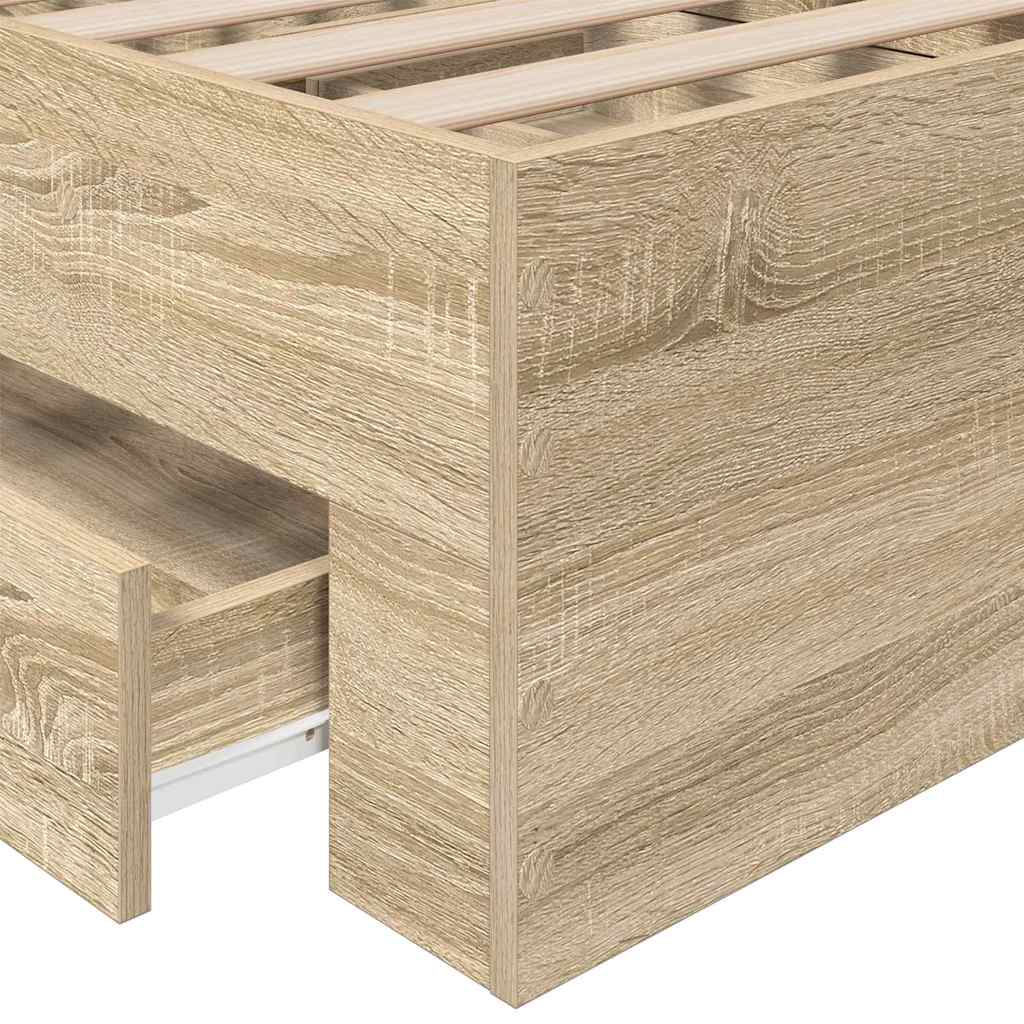 Bed Frame Brown 90 x 190 cm Engineered wood
