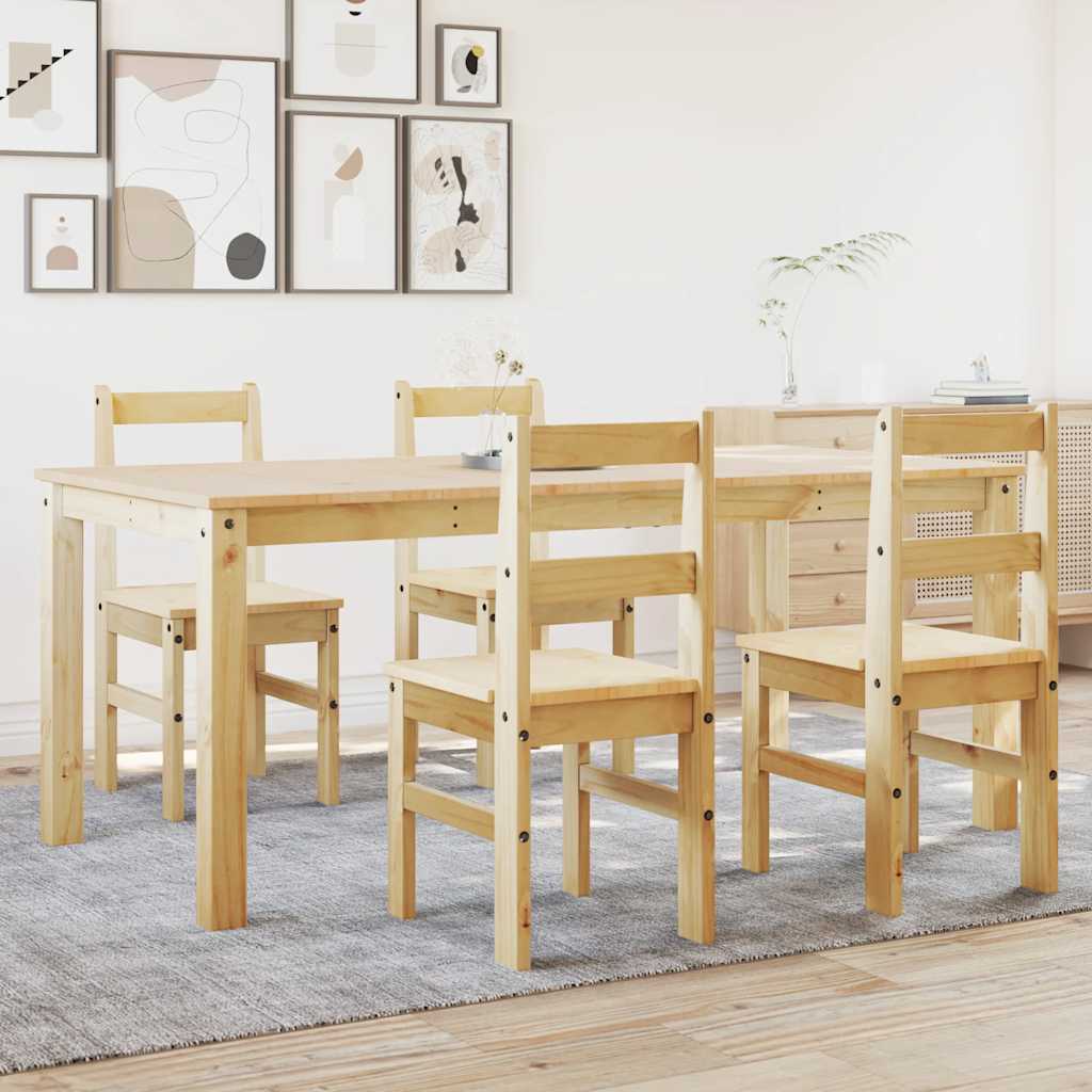 5 Piece Dining Set Panama Solid Wood Pine