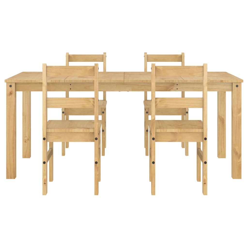 5 Piece Dining Set Panama Solid Wood Pine
