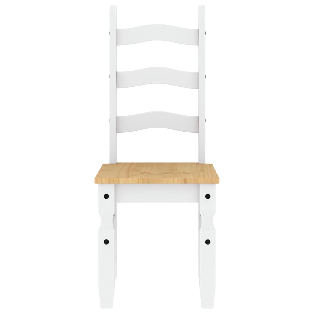 5 Piece Dining Set Panama White Solid Wood Pine