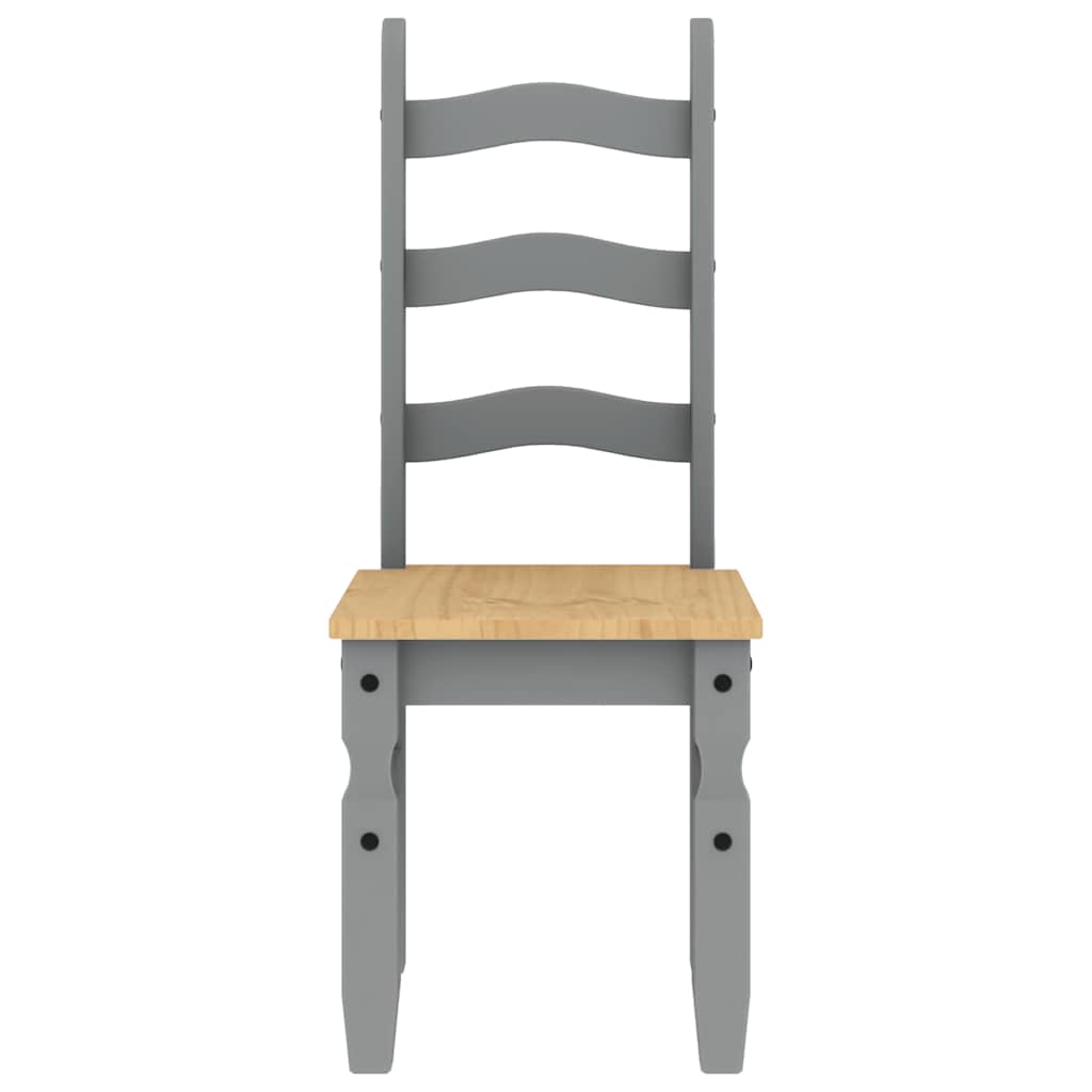 7 Piece Dining Set Panama Grey Solid Wood Pine