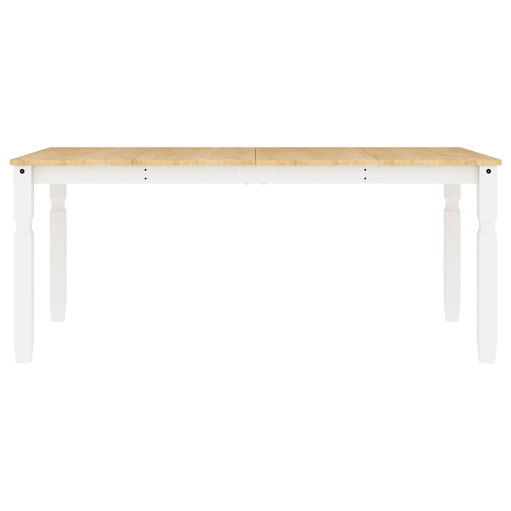 7 Piece Dining Set Panama White Solid Wood Pine