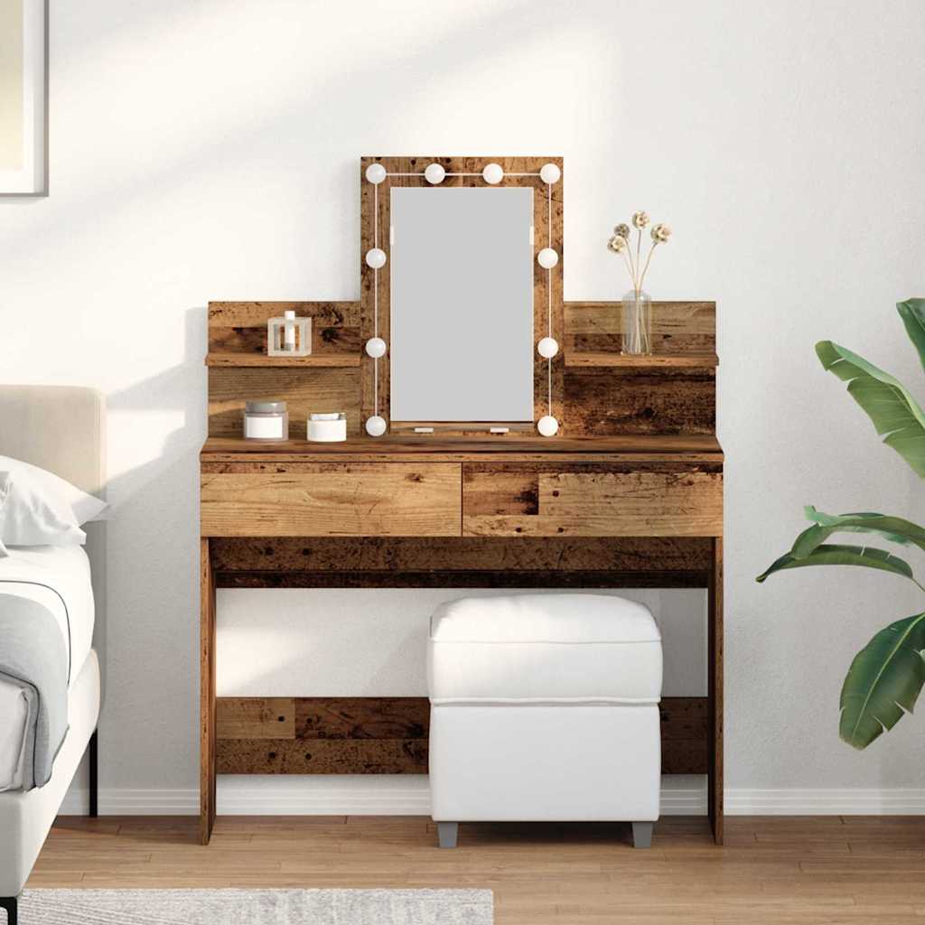 Dressing Table With Led 100X40X130 Cm