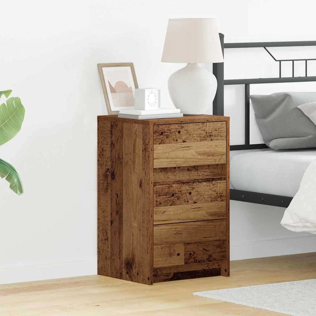Bedside Cabinet with Old wood 38 x 34 x 61 cm Engineered wood