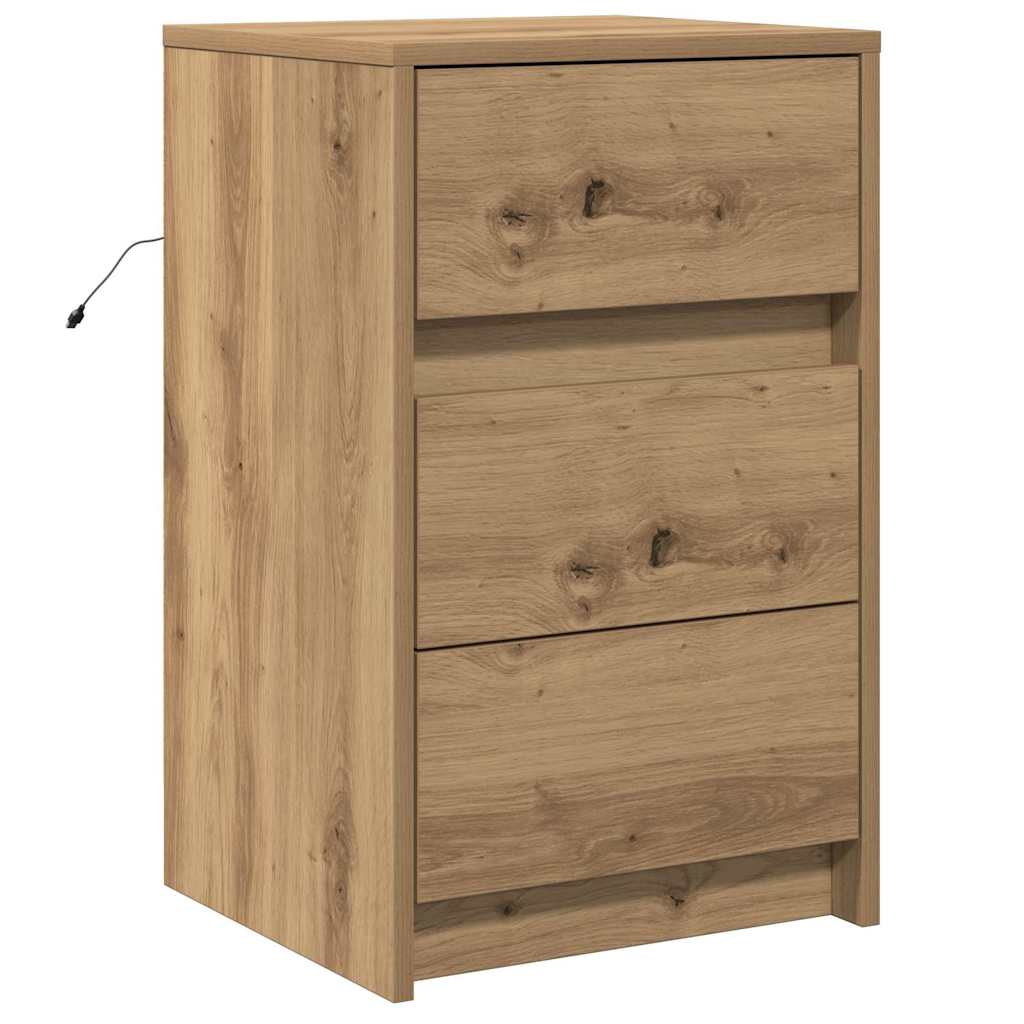 Bedside Cabinet Artisan oak 38 x 34 x 61 cm Engineered wood