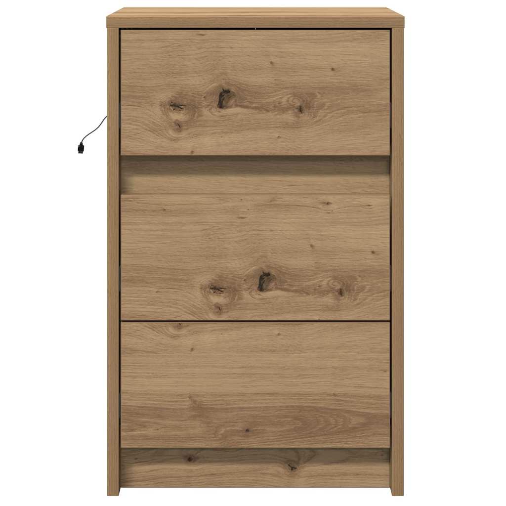 Bedside Cabinet Artisan oak 38 x 34 x 61 cm Engineered wood