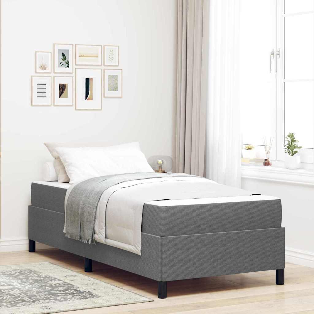 Bed Frame Light grey 80 x 200 cm Corduroy fabric