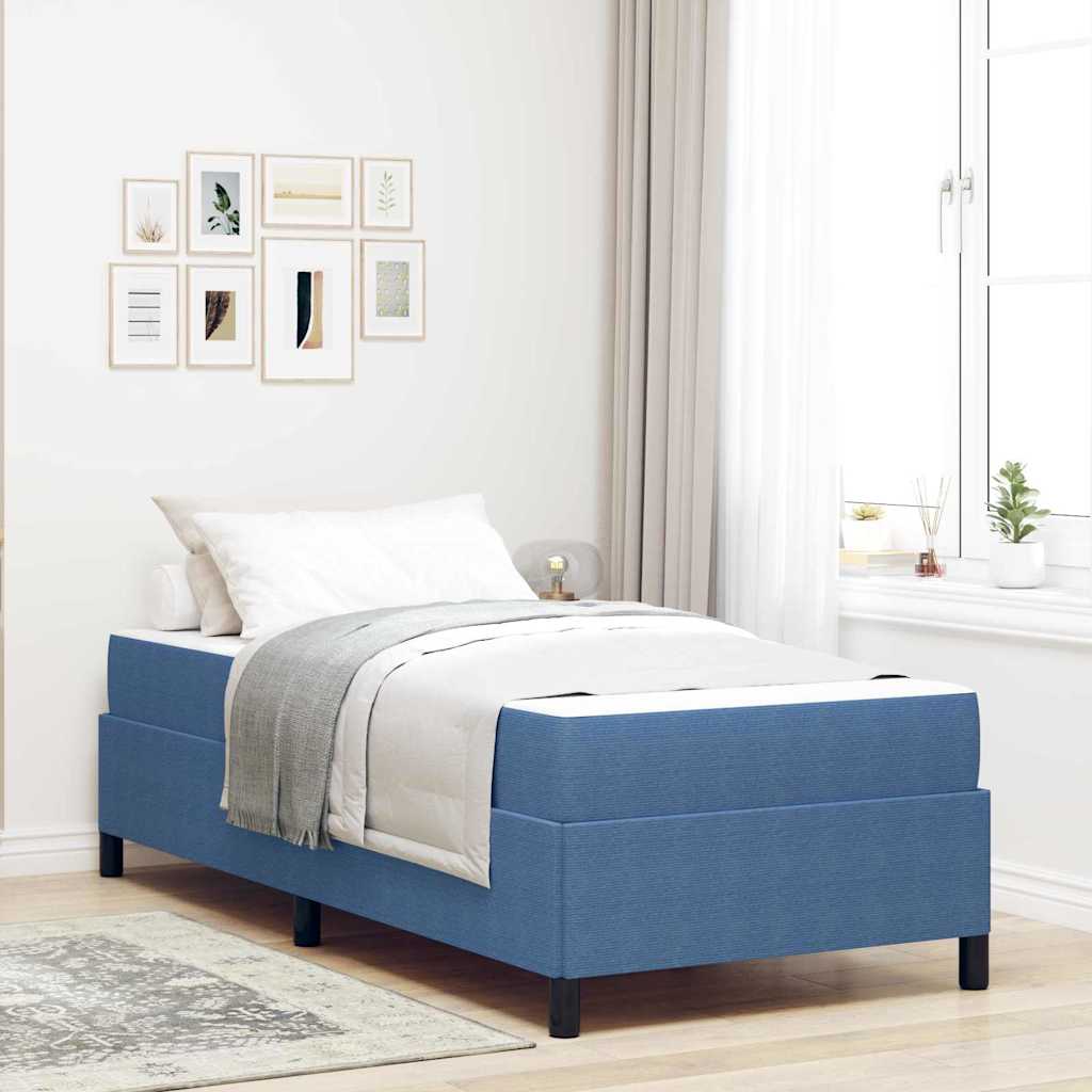 Bed Frame Blue 80 x 200 cm Corduroy fabric