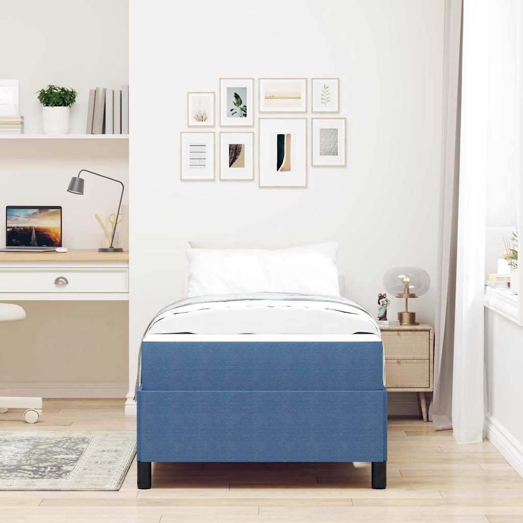 Bed Frame Blue 80 x 200 cm Corduroy fabric