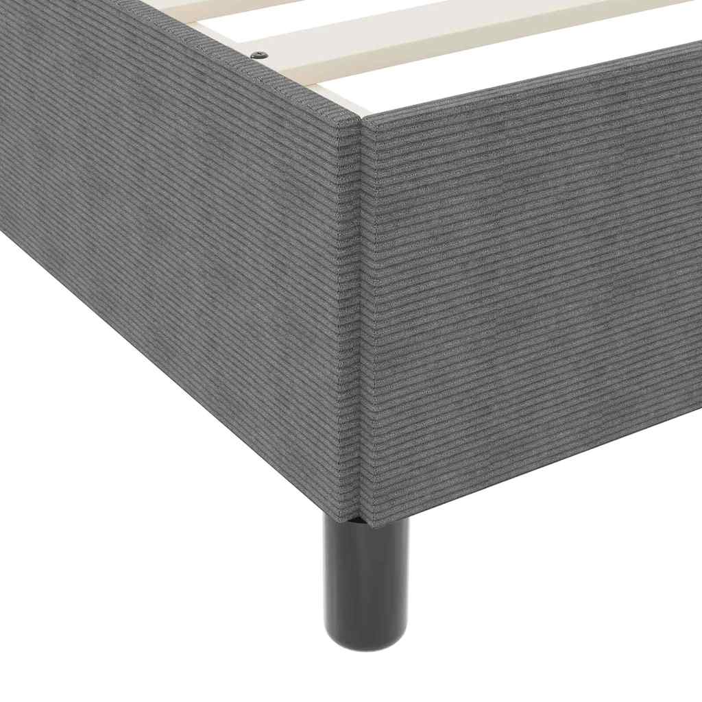 Bed Frame Light grey 90 x 200 cm Corduroy fabric