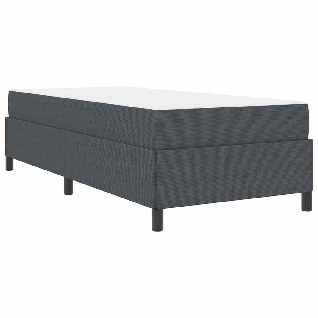 Bed Frame Dark grey 90 x 200 cm Corduroy fabric