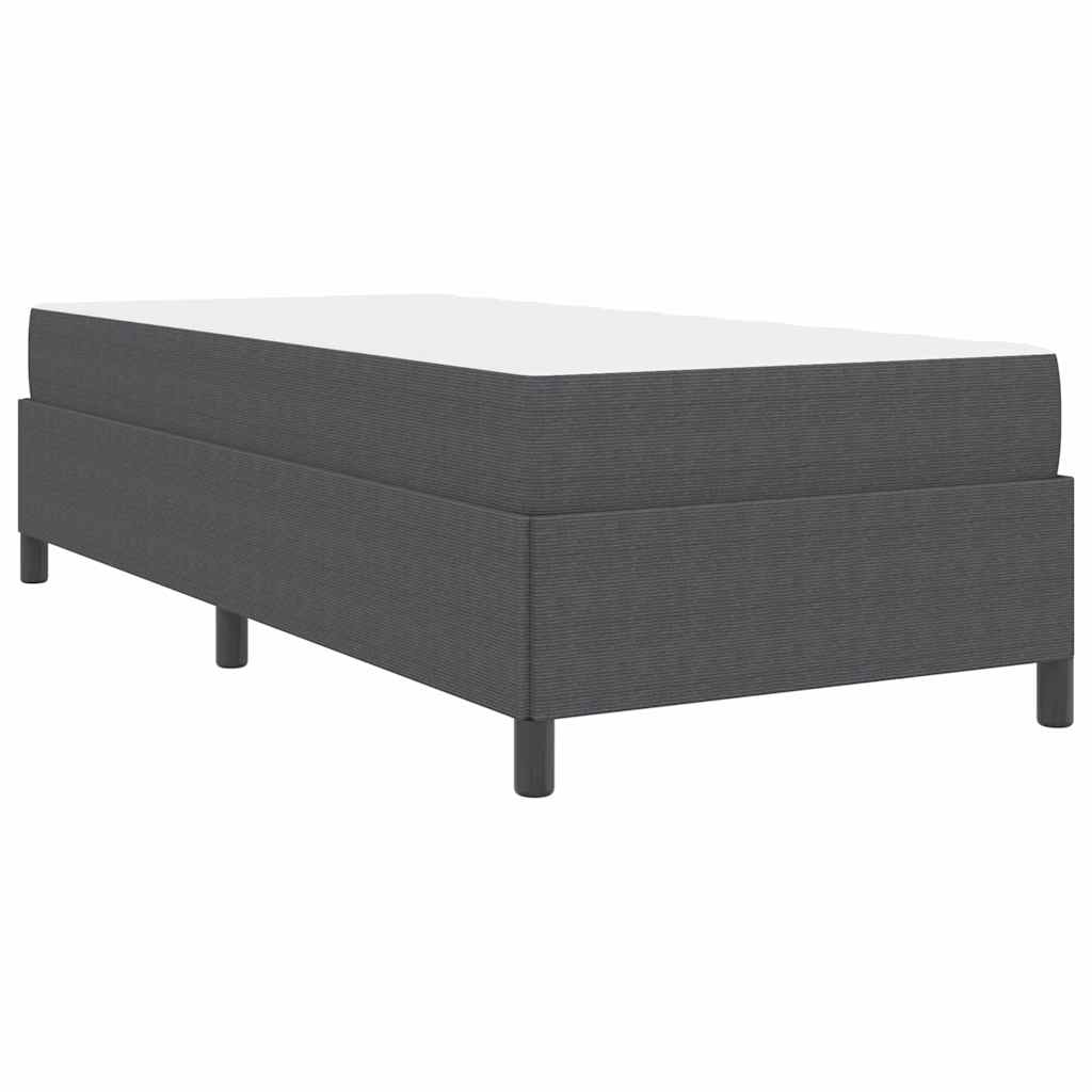 Bed Frame Dark grey 90 x 200 cm Corduroy fabric