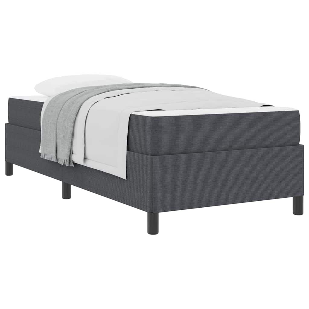 Bed Frame Dark grey 90 x 200 cm Corduroy fabric