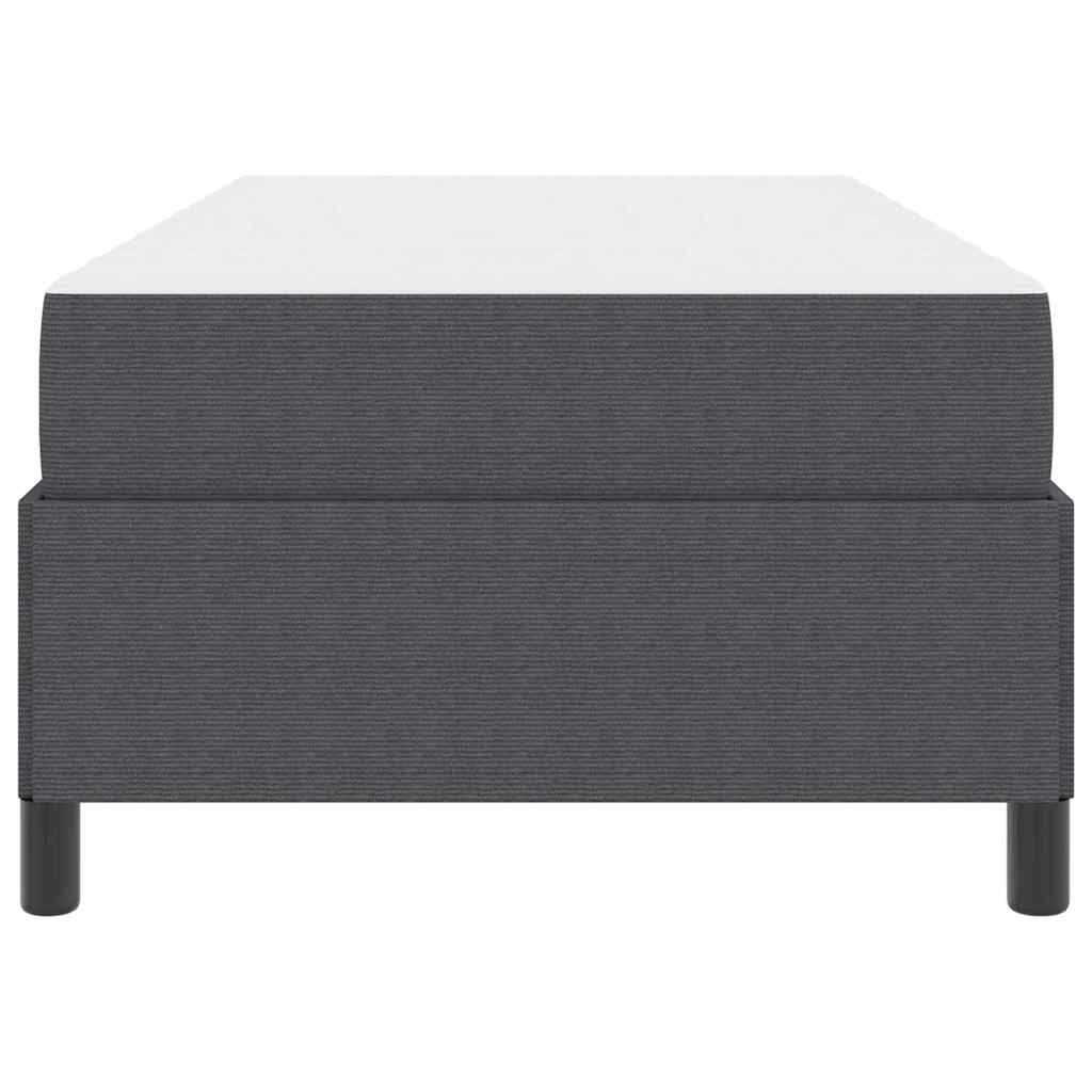 Bed Frame Dark grey 100 x 200 cm Corduroy fabric