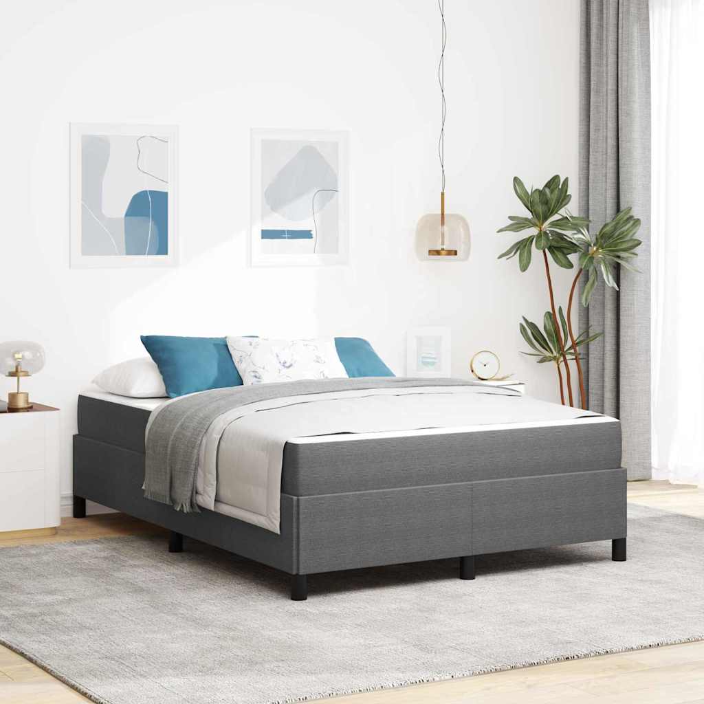 Bed Frame Light grey 140 x 200 cm Corduroy fabric