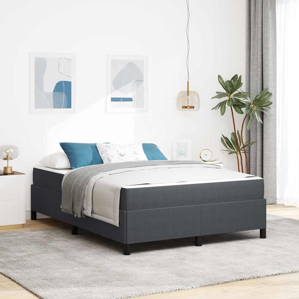 Bed Frame Dark grey 140 x 200 cm Corduroy fabric