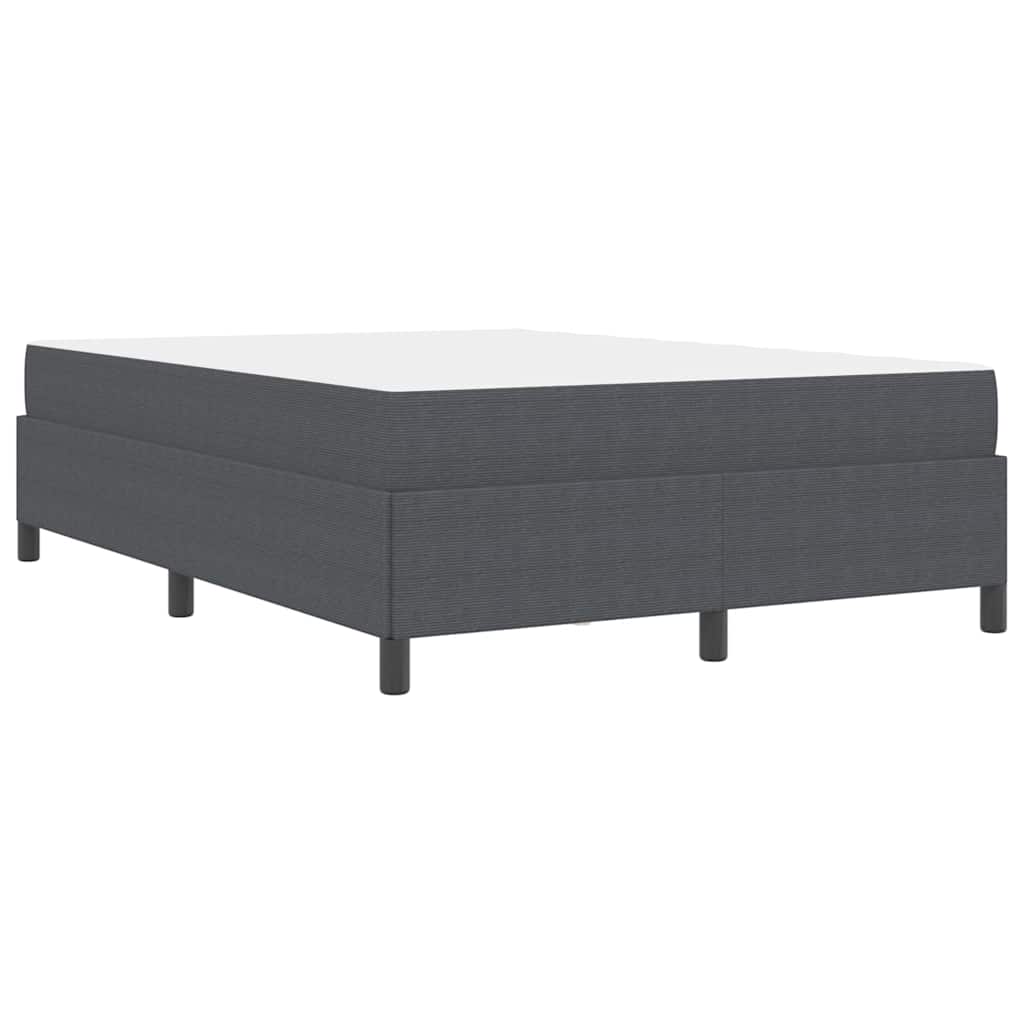 Bed Frame Dark grey 140 x 200 cm Corduroy fabric