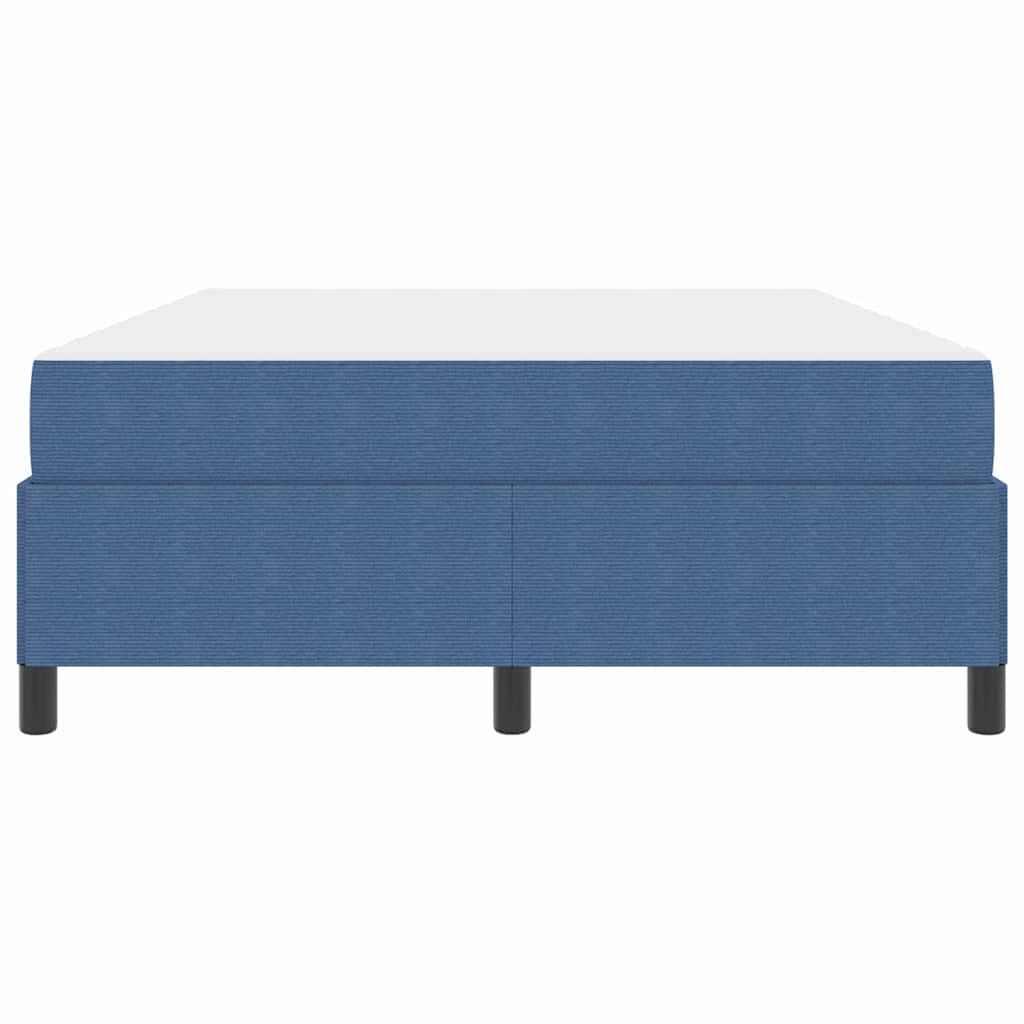 Bed Frame Blue 140 x 200 cm Corduroy fabric