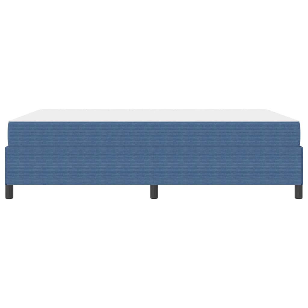 Bed Frame Blue 140 x 200 cm Corduroy fabric