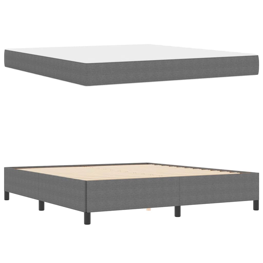 Bed Frame Light grey 180 x 200 cm Corduroy fabric