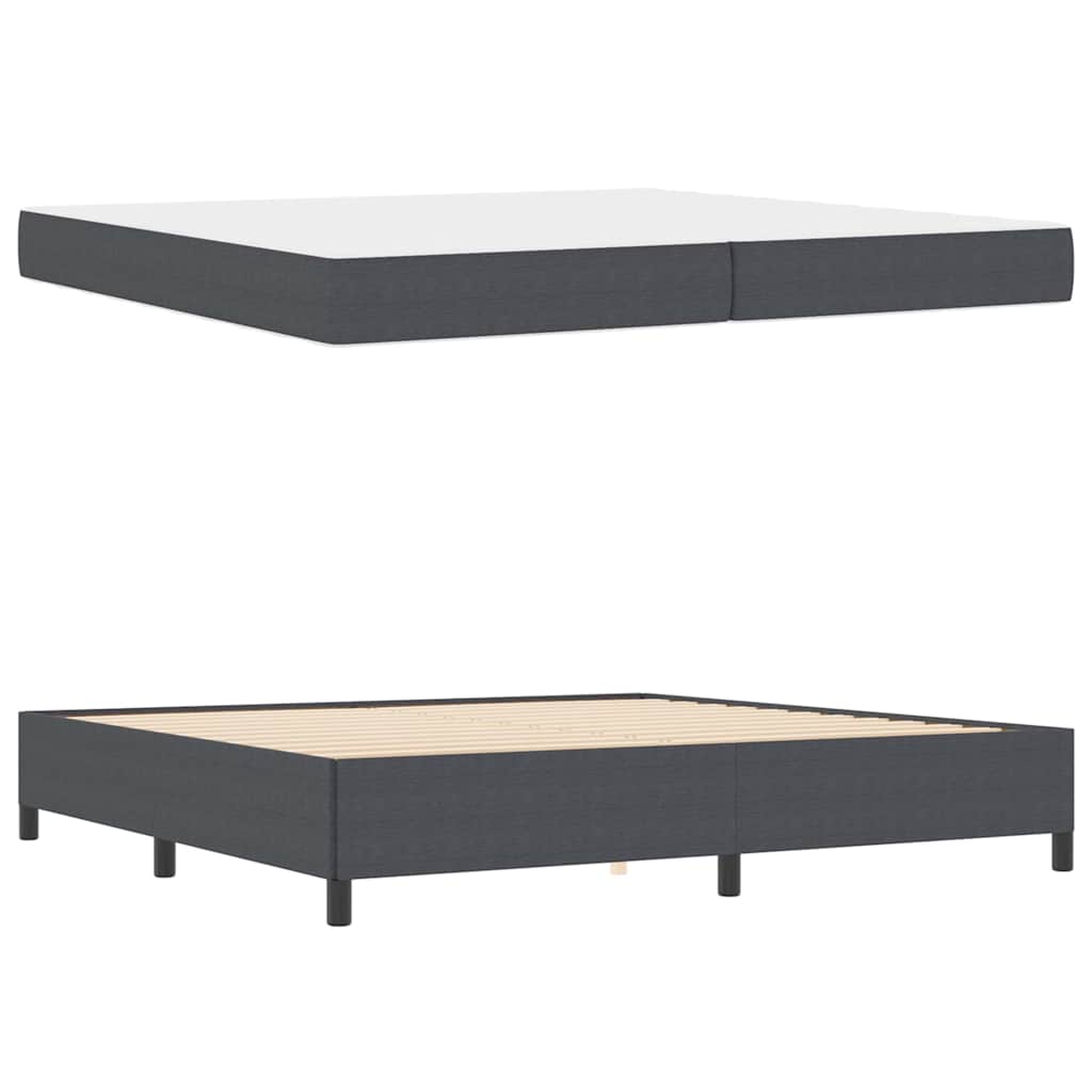 Bed Frame Dark grey 200 x 200 cm Corduroy fabric