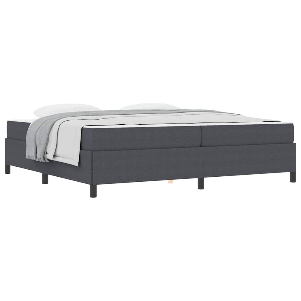 Bed Frame Dark grey 200 x 200 cm Corduroy fabric