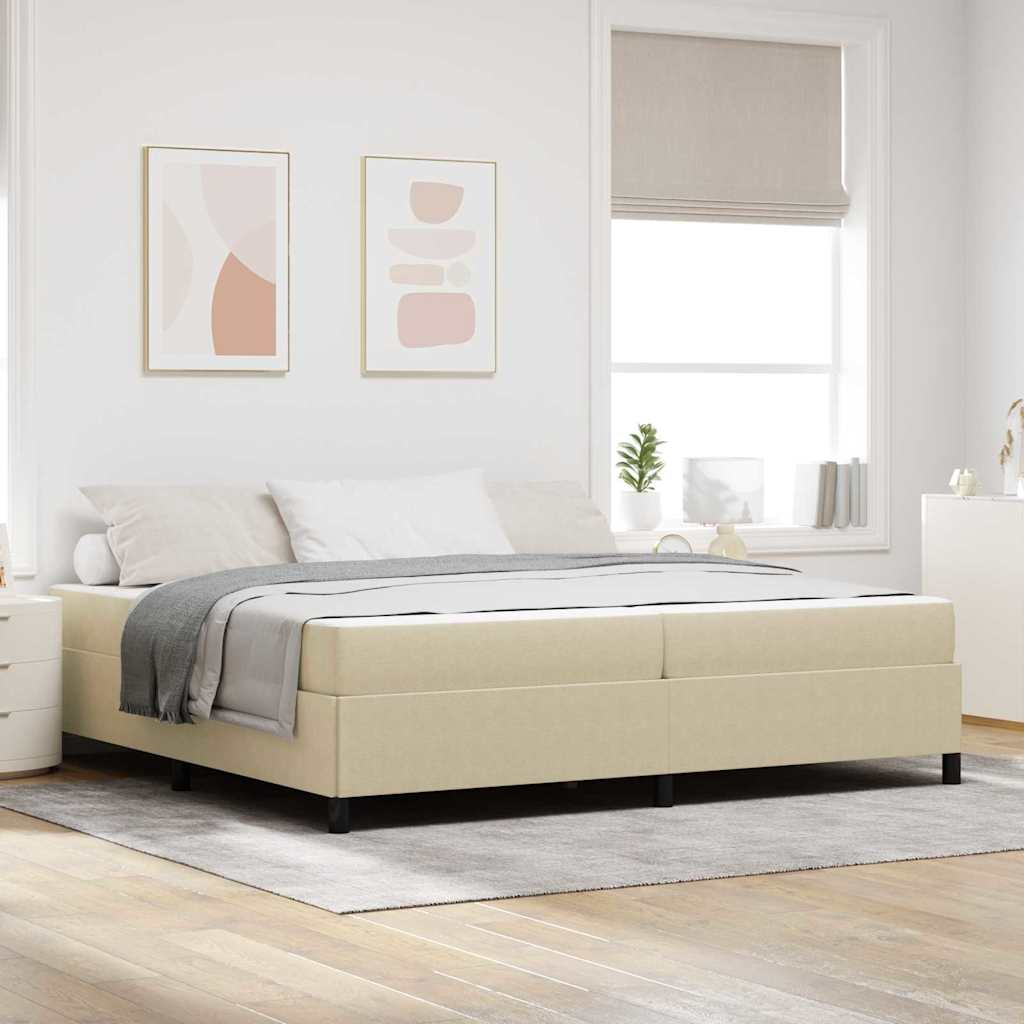 Bed Frame Light green grey 200 x 200 cm Corduroy fabric
