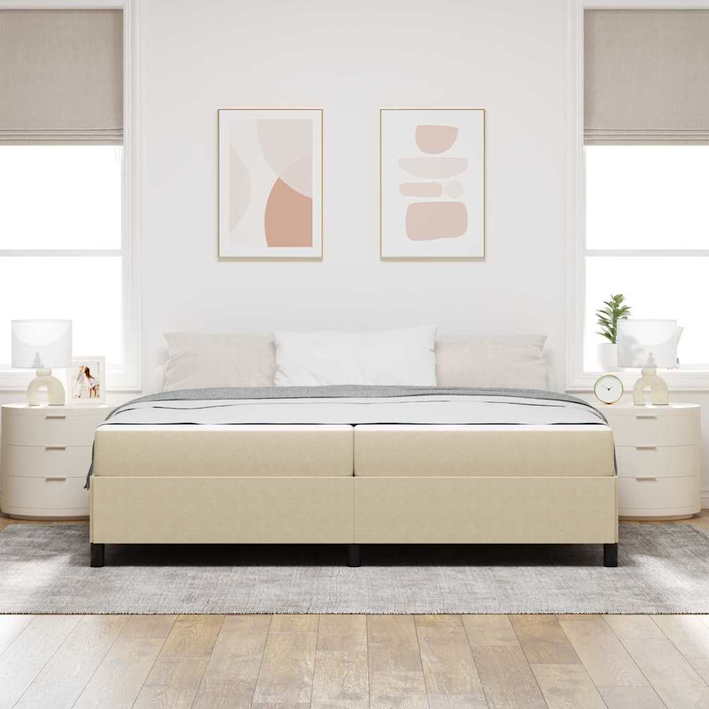 Bed Frame Light green grey 200 x 200 cm Corduroy fabric