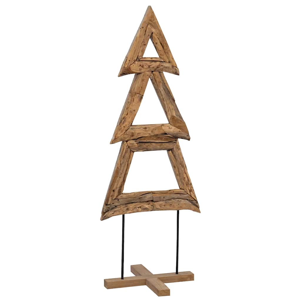 Christmas Tree with Stand Brown 90 cm Solid teak wood