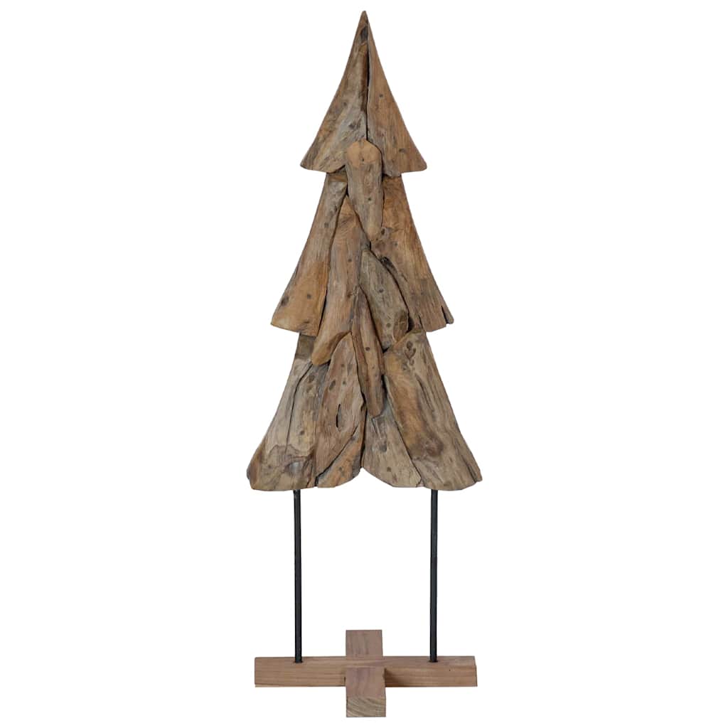 Christmas Tree with Stand Brown 120 cm Solid teak wood