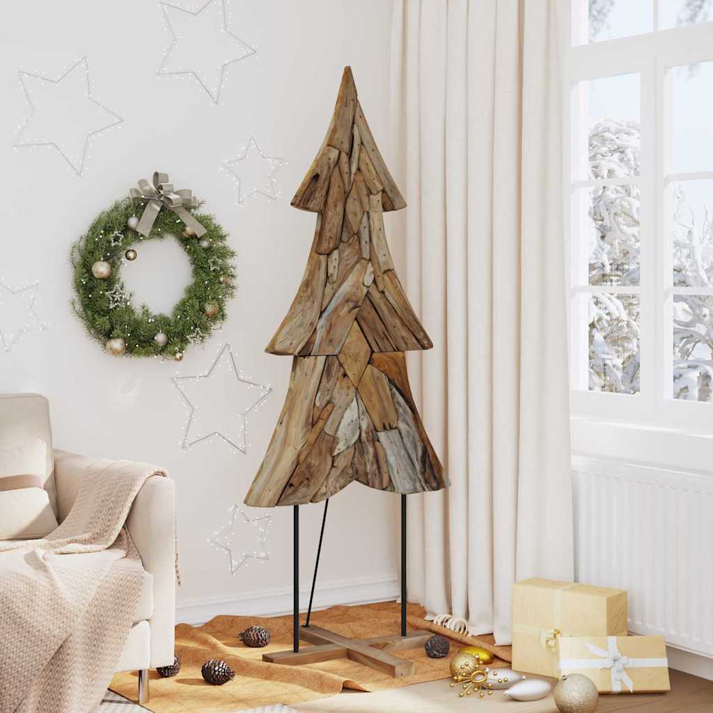 Christmas Tree with Stand Brown 180 cm Solid teak wood