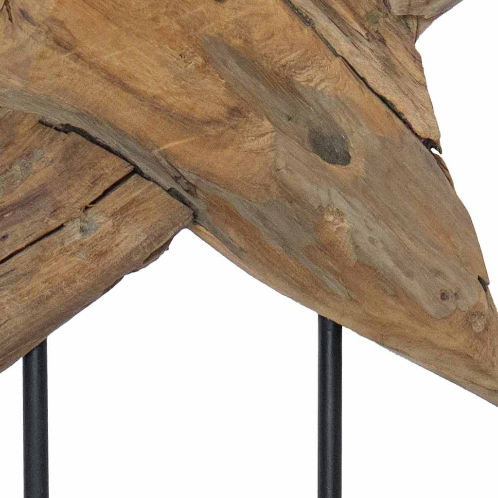 Christmas Star Brown 45 x 5 x 60 cm Solid Teak Wood