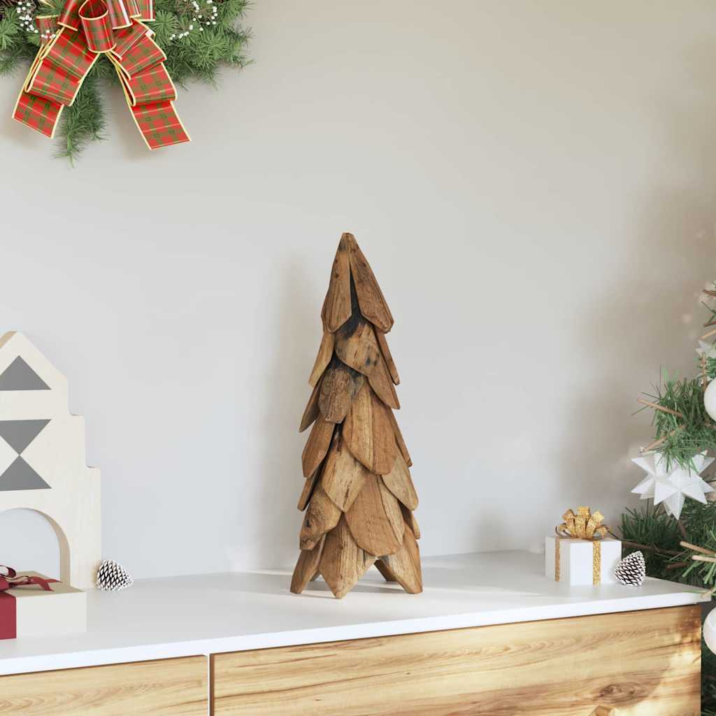 Christmas Tree with Stand Brown 50 cm Solid teak wood